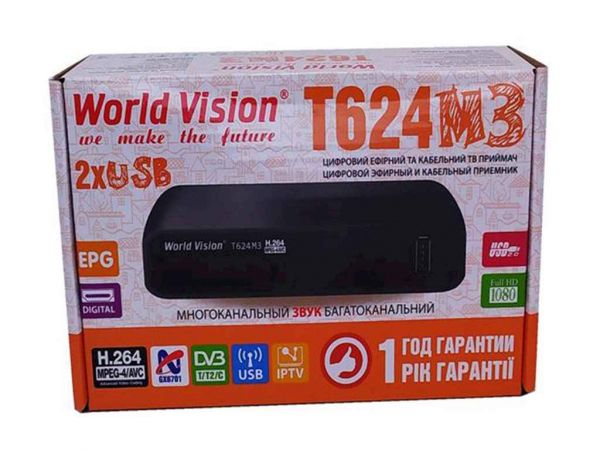   DVB-T2  World Vision T624M3 -  1