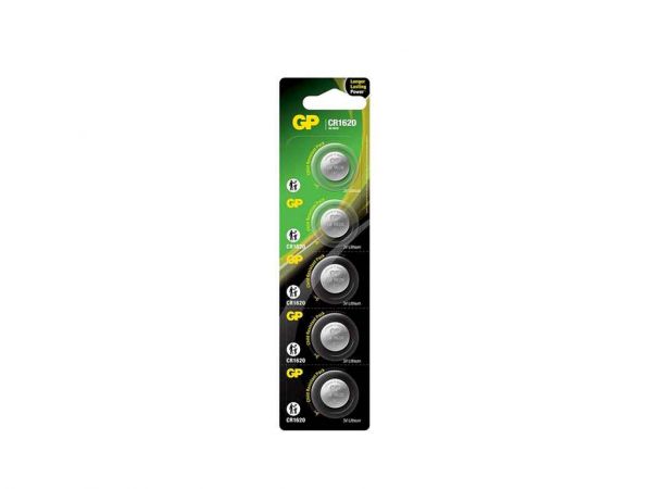  CR1620 5  Lithium Button Cell 3.0V 7U5  () GP -  1