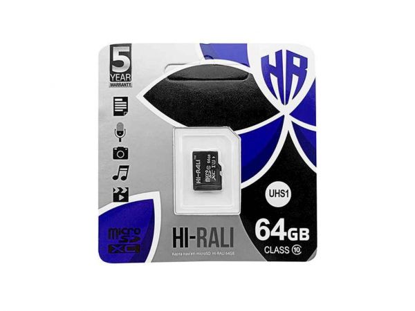 ����� ���'�� ����� ����� 64Gb Micro SD (10) (-adapter) UHS-I ��Hi-Rali - �������� 1