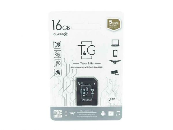 ����� ���'�� ����� ����� 16Gb Micro SD (10) (adapter) UHS-I ��TG - �������� 1