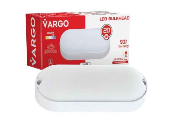 ��������� ����������� ��� 20W 5000K 2000lm ���� IP54 AC165-265V 208x100x52�� (V-111859) ��VARGO - �������� 1