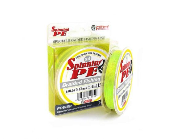 ���� 0,6/0,12�� 150� Spinning PE X4 Yellow ���.SPEX415006Y ��FANATIK - �������� 1