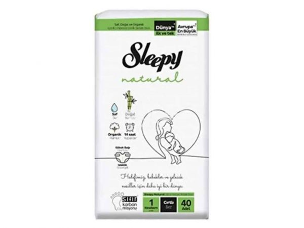 ϳ������ ������ �.1 40�� Natural Diaper Newborns 1 (2-5��) ��SLEEPY - �������� 1