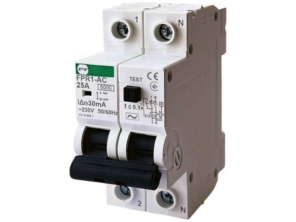 ���� ��������� ���������� 2P 25A 6kA FPR1-AC 25�/0,03A �� ��PF - �������� 1