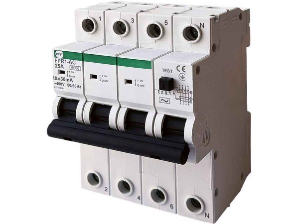 ���� ��������� ���������� 4P 25A 6kA FPR1-AC 25�/0,03A �� ��PF - �������� 1