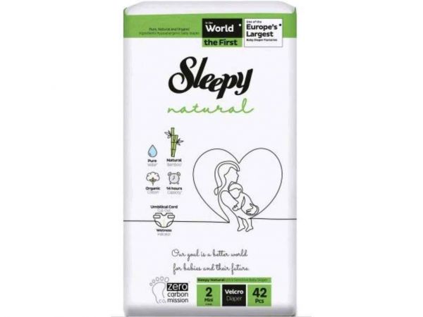 ϳ  Natural 2 (42) Diaper Mini 3-6 SLEEPY -  1
