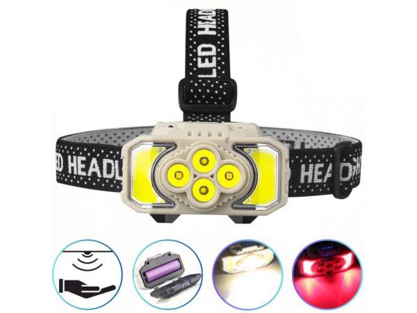 ˳���� �������� 5000K ��� 1*18650 HX-815S-4XPE2COB(WhiteRed) ������� - �������� 1