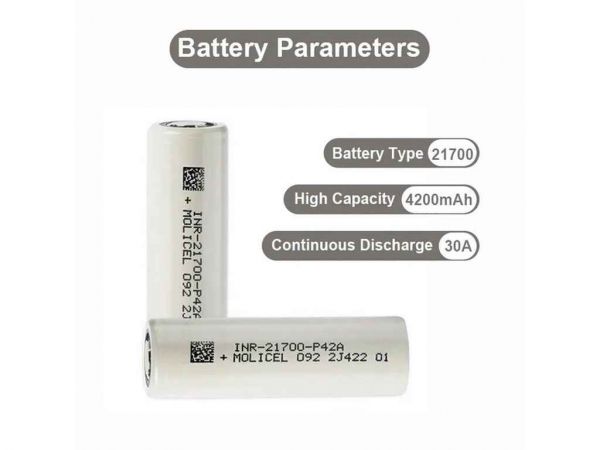���������� Li-ion 4200mAh 1�� P42A, Molicel, 30A ������� - �������� 1