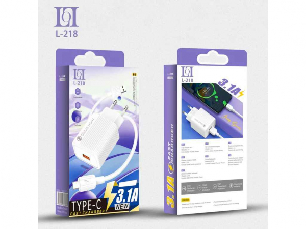 ��������� �������� ������� L-218/Y-80 USB-A 3,1A ������ USB-TYPE-C 1� ���� ��YESPLUS - �������� 1