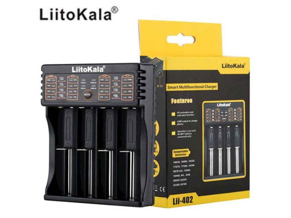 �������� ������� ��� ����������� 4�� 18650, ��, ��� Li-Ion, LiFePO4, Ni-Mh ������� Power Bank Lii-402 ��LIITOKALA - �������� 1