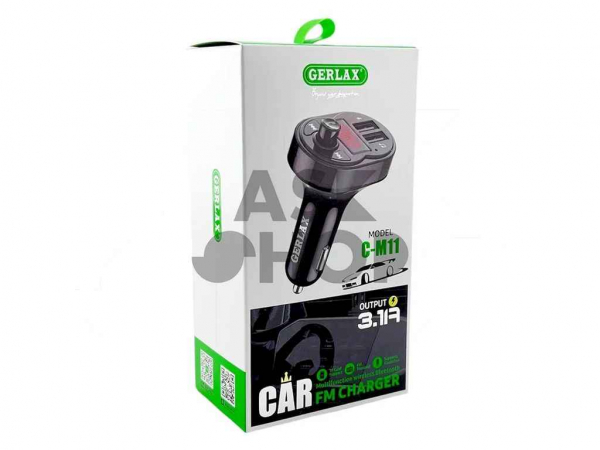 FM ��������� C-M11 12-24V 3.1A 2USB QC3.0 BT5.3 LED ������� ������ ��GERLAX - �������� 1