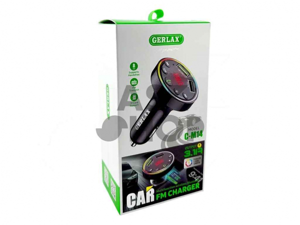 FM ��������� C-M14 12-24V 3.1A USB QC3.0 BT5.3 RGB LED ������� ������ ��GERLAX - �������� 1