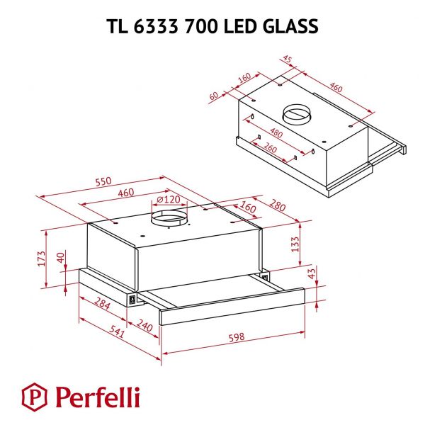������� Perfelli TL 6333 WH 700 LED GLASS - �������� 11