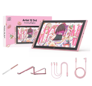 ��������� ������� XP-Pen Artist 12 3rd (Gen 3) pink, 11.9", 5080 LPI, 16384 levels, 1920x1080 - �������� 1