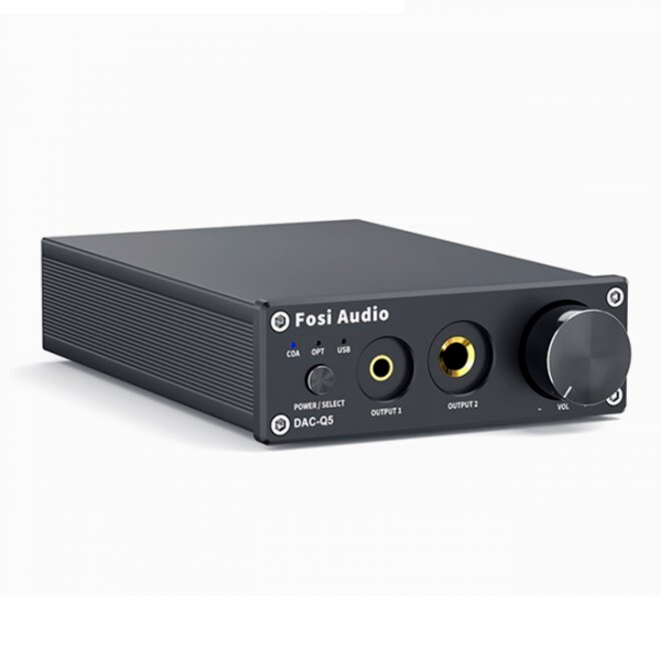   SPDIF/Coaxial  RCA/3.5/6.35 Fosi Audio DAC-Q5 black -  1