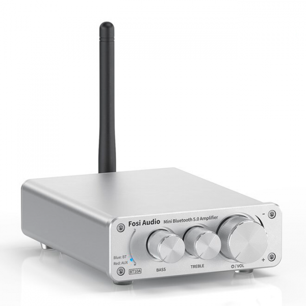 ϳ  Fosi Audio BT10A white. Bluetooth 5.0, AUX, 2x50W -  1