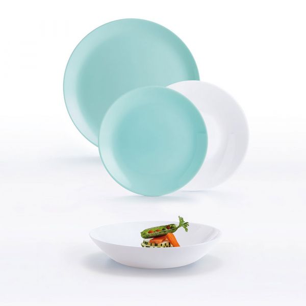 ������ LUMINARC DIWALI LIGHT TURQUOISE & WHITE, 18 ��������� (P5912) - �������� 1