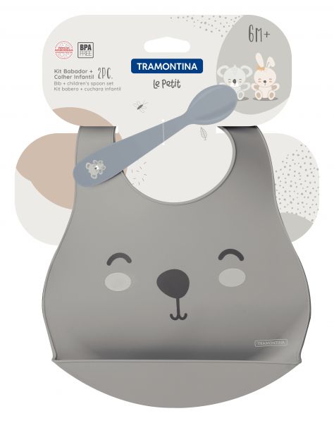 &nbsp; ������� ����� Tramontina Baby Le Petit gray, 2 �������� (23797/604) - �������� 2