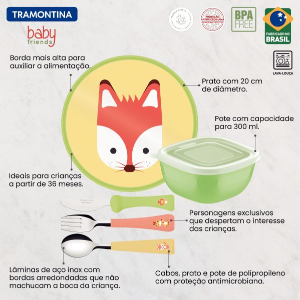 &nbsp; ����� ������� ������ Tramontina Baby Friends, 5 ��������� (23797/908) - �������� 4