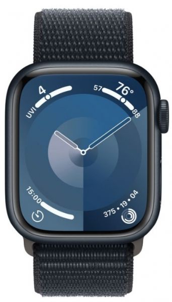   Apple Watch S9 45mm Midnight Alum Case with Midnight Sp/Loop (MR9C3QP/A) -  3