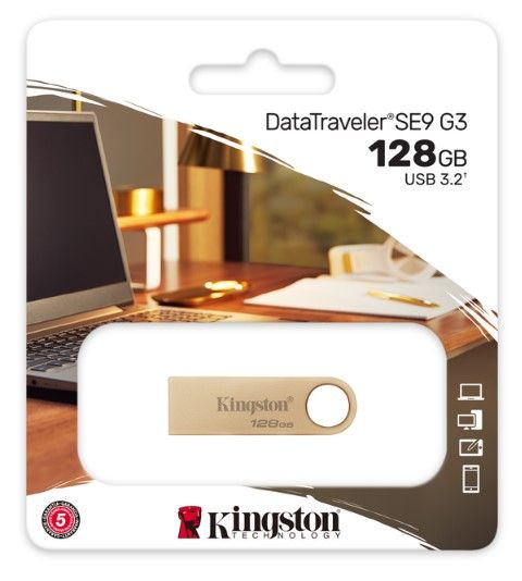 Flash Drive Kingston DT SE9 G3 128GB USB 3.2 Gold (DTSE9G3/128GB) - �������� 10