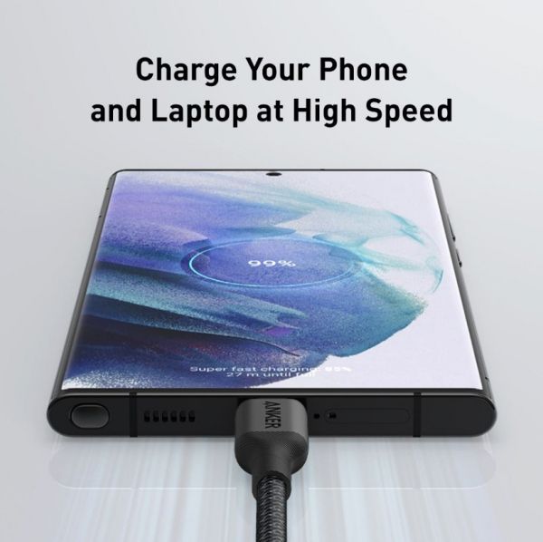 ������ Anker 544 USB-C to USB-C - 0.9m 140W Bio-Nylon Black (A80F5H11) - �������� 8