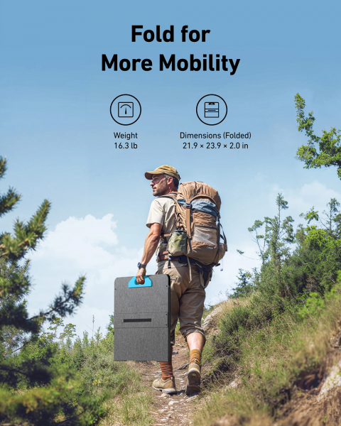 ��������� ������ Anker Solix PS200 Solar Panel - 200W / 48V(4.17A) / MC4 / XT60 (A24360A1) - �������� 5