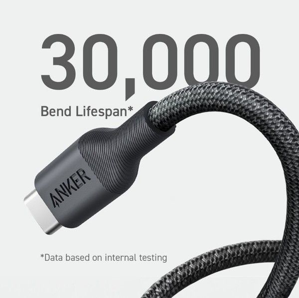  Anker 544 USB-C to USB-C - 1.8m 140W Bio-Nylon Black (A80F6H11) -  2