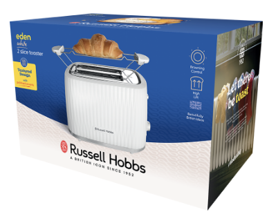 ������ Russell Hobbs 27370-56 Eden 2S Toaster White  (25199036001) - �������� 5