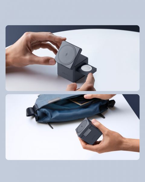 ������������ �������� ���������� Anker MagGo Wireless Charging Station 15W 3-in-1 Cube Black (Y1811G11) - �������� 6