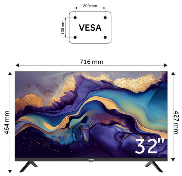 LED- Haier H32K801G -  3