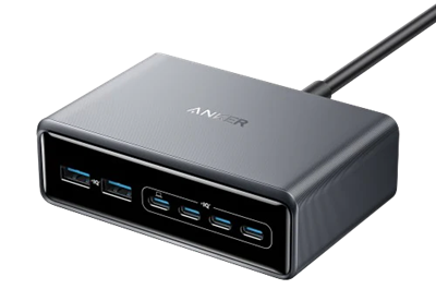    Anker GaNPrime Charger - 200W, 4xUSB-C PD & 2xUSB-A Black (A2683341) -  1