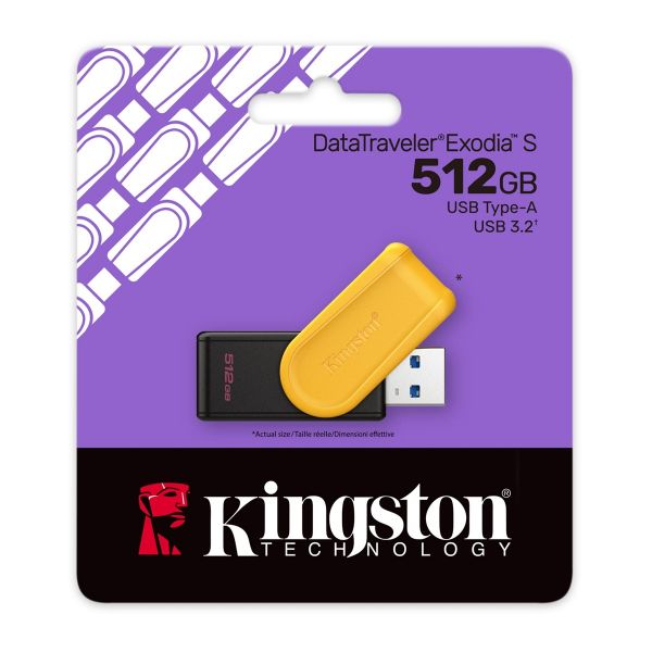 Flash Drive Kingston DTXS 512GB USB 3.2 Gen 1 DataTraveler Exodia S  (DTXS/512GB) - �������� 4
