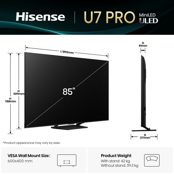 LED-��������� Hisense 85U7Q PRO  (20016232) - �������� 5