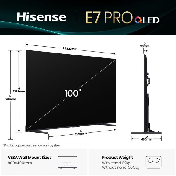LED-��������� Hisense 100E7Q PRO  (20016384) - �������� 4