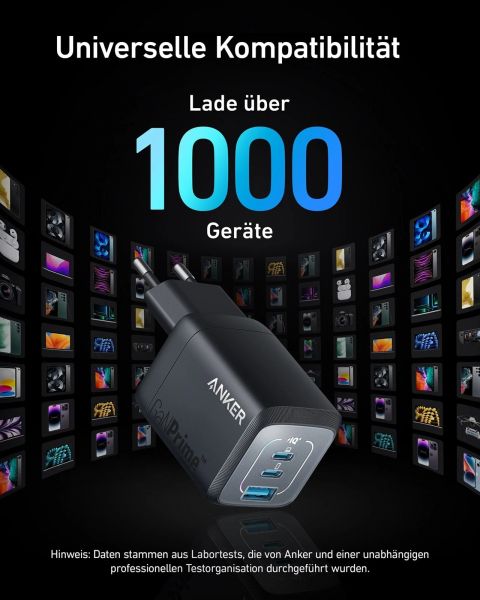������� �������� ���������� Anker GaNPrime Charger - 67W, 2xUSB-C PD & 1xUSB-A Black (A2669313) - �������� 2