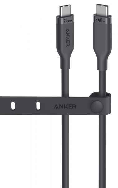  Anker USB-C to USB-C - 0.9m 240W 20 Gbps 4K Video Tranfer Bio-Nylon Black (A80N1H11) -  1