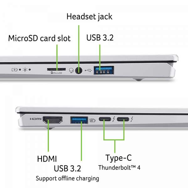 ������� Acer Swift Go 14 SFG14-74-59GG (NX.JCWEU.002) Pure Silver - �������� 11