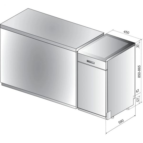 ������������� ������ Hotpoint Ariston HSFO 3T235 WC X  (869991615460) - �������� 4
