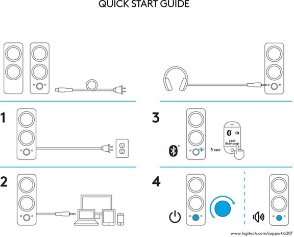  Logitech Z207 Bluetooth Black (L980-001295) -  5