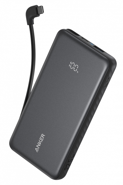 ����������� �������� ���������� Anker - 10000 mAh 22.5W Built-In USB-C Cable Black (A110DH11) - �������� 1
