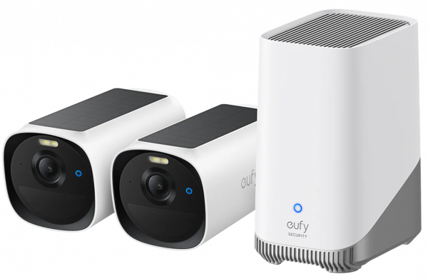 IP-������ Eufy E40 - 2-Cam Kit + HomeBase S380 2K, NV, PV, AI White (E8144322) - �������� 1