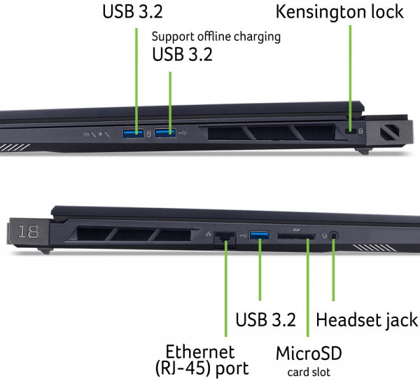 ������� Acer Predator Helios 18 PH18-73-978N (NH.QVYEU.007) Abyssal Black - �������� 12