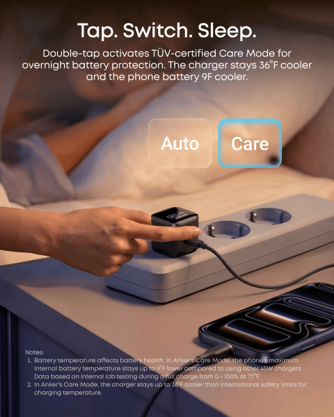 ��������� �������� ������� Anker Nano Charger - 45W USB-C Smart Display Black (A121DG11) - �������� 3