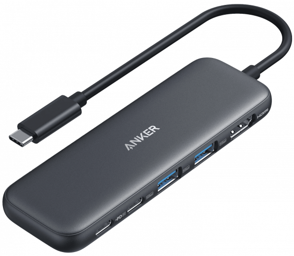 ���������� Anker USB-C Hub 332 5-in-1 Black (A8355H11) - �������� 1