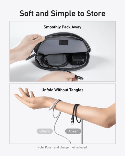������ Anker USB-C to USB-C - 0.9m 240W Upcycled-Braided Black (A82E2H11) - �������� 3