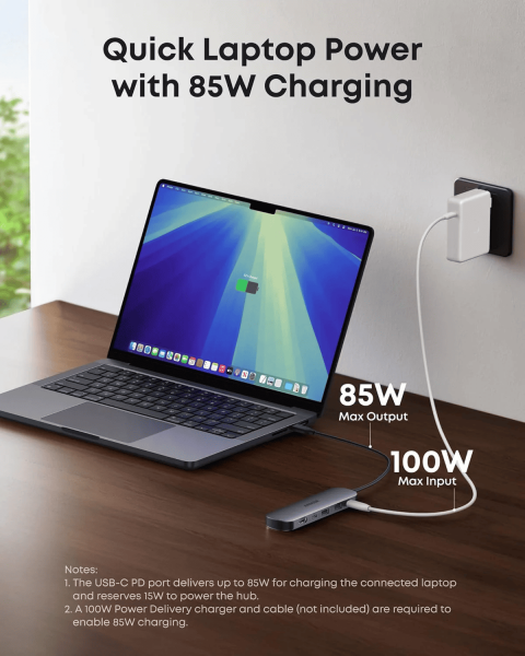 USB-��� Anker Nano USB-C Hub 7-in-1 Black (A83D2HA1) - �������� 6
