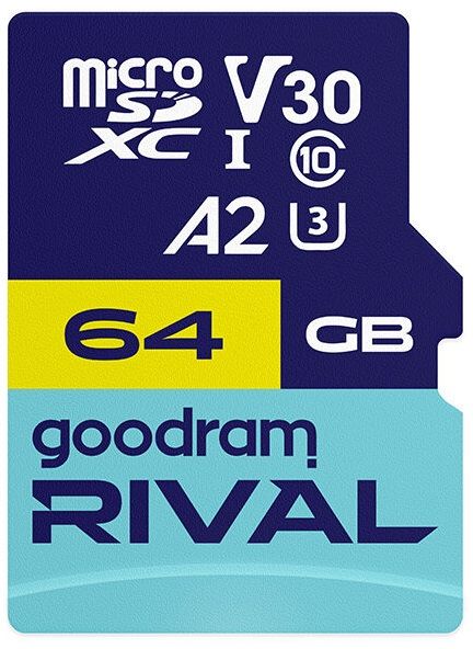 ����� ���'�� ����� ���`�� MicroSDXC 64GB UHS-I/U3 Class 10 Goodram + SD-adapter R170/W120MB/s + SD-adapter (GGSM2AA-0640R12) - �������� 1