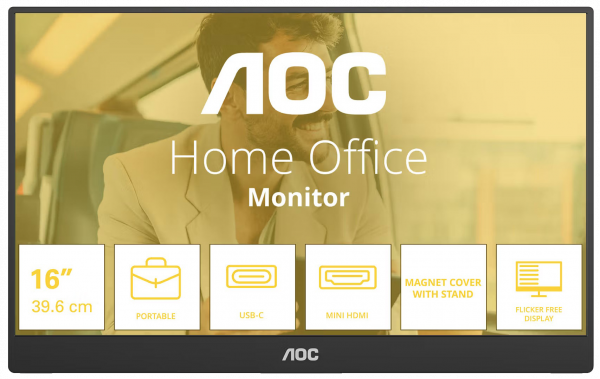 ������� 15.6" AOC 16T20E2 Black - �������� 1