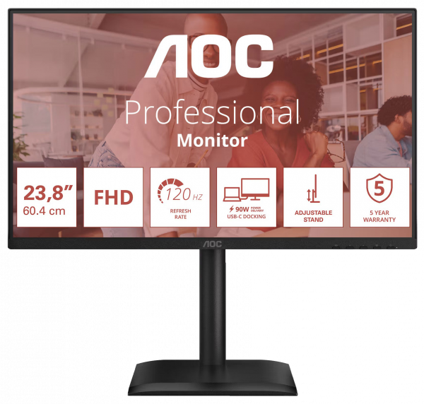 ������� 23.8" AOC 24E4CV Black - �������� 1